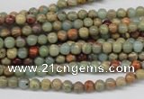 CNS60 15.5 inches 4mm round natural serpentine jasper beads