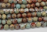 CNS61 15.5 inches 6mm round natural serpentine jasper beads