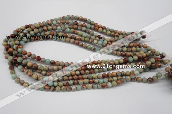 CNS61 15.5 inches 6mm round natural serpentine jasper beads