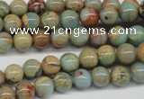 CNS62 15.5 inches 8mm round natural serpentine jasper beads