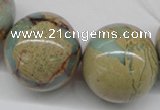 CNS68 15.5 inches 22mm round natural serpentine jasper beads