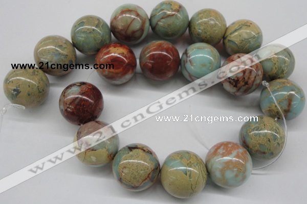 CNS68 15.5 inches 22mm round natural serpentine jasper beads