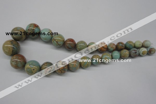 CNS69 15.5 inches 10mm - 22mm round natural serpentine jasper beads