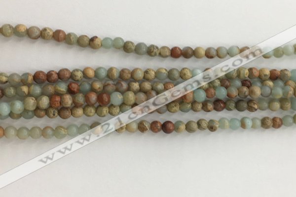 CNS700 15.5 inches 4mm round serpentine jasper beads wholesale