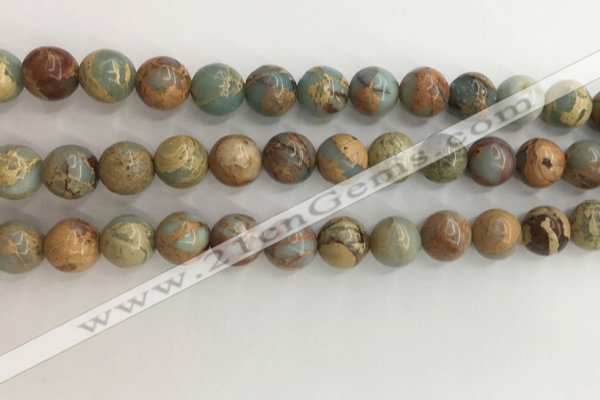 CNS703 15.5 inches 10mm round serpentine jasper beads wholesale