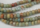 CNS71 15.5 inches 4*6mm rondelle natural serpentine jasper beads