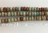 CNS715 15.5 inches 6*10mm rondelle serpentine jasper beads wholesale