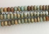 CNS716 15.5 inches 7*12mm rondelle serpentine jasper beads wholesale