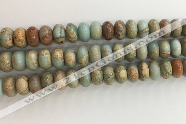 CNS716 15.5 inches 7*12mm rondelle serpentine jasper beads wholesale