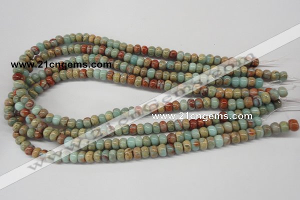 CNS72 15.5 inches 5*8mm rondelle natural serpentine jasper beads