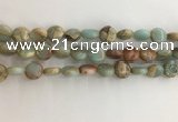 CNS720 15.5 inches 10mm flat round serpentine jasper beads wholesale