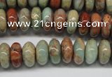 CNS74 15.5 inches 6*12mm rondelle natural serpentine jasper beads