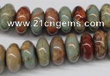 CNS75 15.5 inches 7*14mm rondelle natural serpentine jasper beads