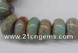 CNS78 5*10mm - 14*20mm rondelle natural serpentine jasper beads