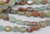 CNS89 15.5 inches 6*8mm oval natural serpentine jasper beads