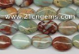 CNS90 15.5 inches 10*14mm oval natural serpentine jasper beads