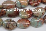 CNS91 15.5 inches 12*16mm oval natural serpentine jasper beads