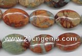 CNS92 15.5 inches 13*18mm oval natural serpentine jasper beads