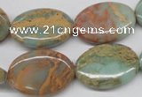 CNS94 15.5 inches 18*25mm oval natural serpentine jasper beads