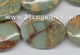 CNS96 15.5 inches 22*30mm oval natural serpentine jasper beads