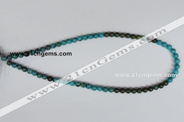 CNT02 16 inches 6mm round natural turquoise beads wholesale