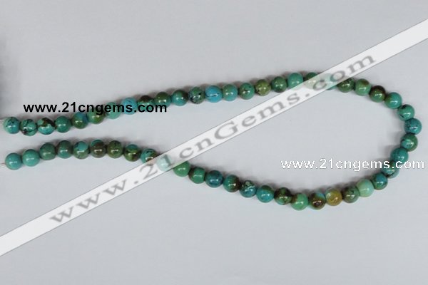 CNT04 16 inches natural turquoise 8mm round beads wholesale