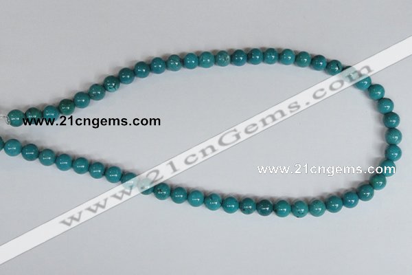 CNT07 16 inches 8mm round natural turquoise beads wholesale