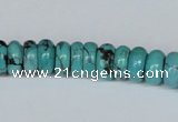 CNT10 16 inches 4*10mm rondelle natural turquoise beads wholesale