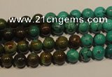 CNT102 15.5 inches 5.5mm - 6mm round natural turquoise beads wholesale