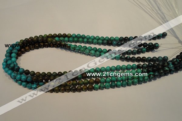 CNT102 15.5 inches 5.5mm - 6mm round natural turquoise beads wholesale