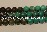 CNT103 15.5 inches 7mm round natural turquoise beads wholesale