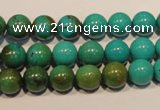 CNT105 15.5 inches 9mm round natural turquoise beads wholesale