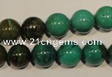 CNT107 15.5 inches 12mm round natural turquoise beads wholesale