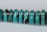 CNT11 16 inches multi-size rondelle natural turquoise beads wholesale