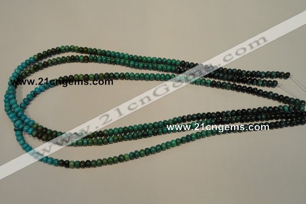 CNT110 15.5 inches 3*5mm rondelle natural turquoise beads wholesale