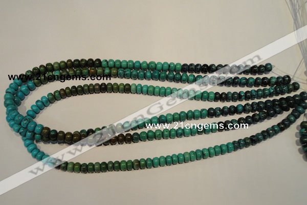 CNT111 15.5 inches 4*7mm rondelle natural turquoise beads wholesale