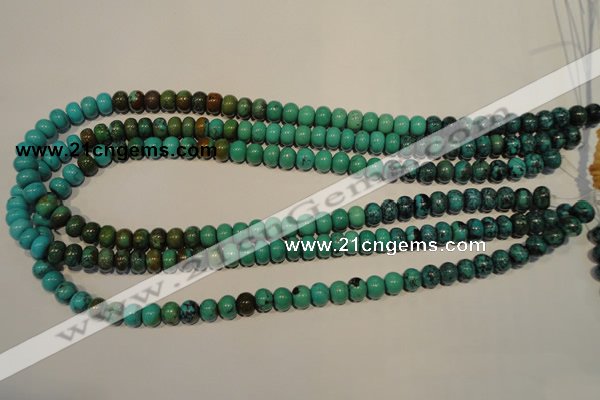 CNT112 15.5 inches 5*8mm rondelle natural turquoise beads wholesale