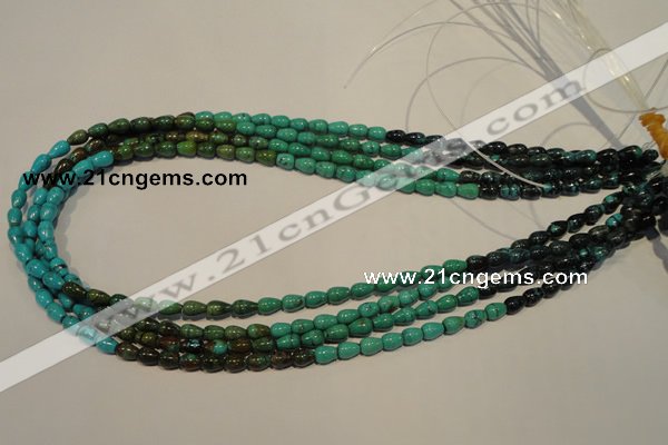 CNT115 15.5 inches 4*6mm teardrop natural turquoise beads wholesale