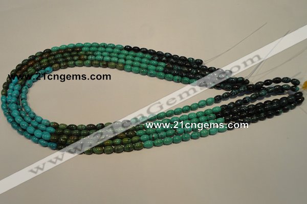 CNT116 15.5 inches 4*6mm rice natural turquoise beads wholesale