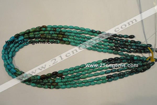 CNT117 15.5 inches 4*8mm rice natural turquoise beads wholesale