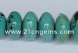 CNT12 16 inches multi-size rondelle natural turquoise beads wholesale