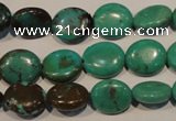 CNT120 15.5 inches 10*12mm oval natural turquoise beads wholesale