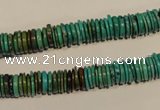 CNT138 15.5 inches 1.5*7.5mm disk natural turquoise beads