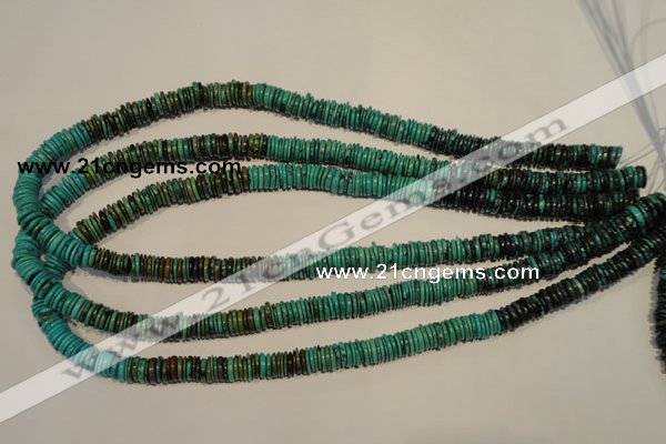 CNT138 15.5 inches 1.5*7.5mm disk natural turquoise beads