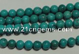 CNT146 15.5 inches 6mm round natural turquoise beads wholesale