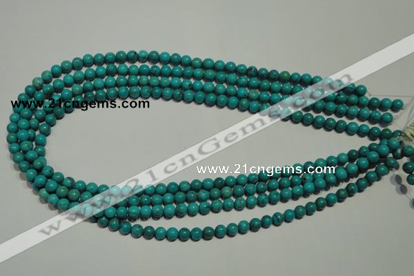 CNT146 15.5 inches 6mm round natural turquoise beads wholesale