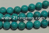 CNT147 15.5 inches 8mm round natural turquoise beads wholesale