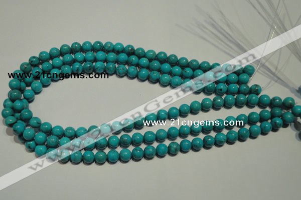 CNT147 15.5 inches 8mm round natural turquoise beads wholesale