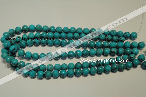 CNT148 15.5 inches 10mm round natural turquoise beads wholesale