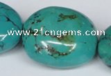 CNT16 16 inches 26-35mm nugget natural turquoise beads wholesale